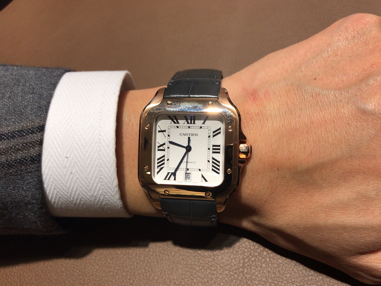 Cartier サントスドゥカルティエ MM用ストラップ - 時計